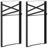 Noga stołu piwnego 2 pcs Czarny 39 x 3 x 75 cm