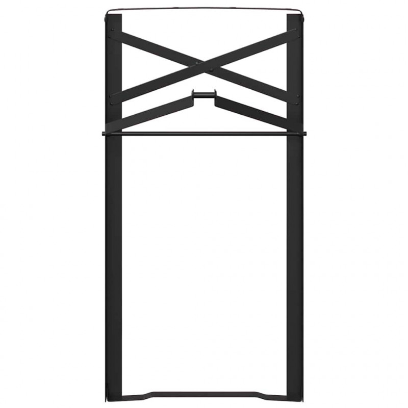 Noga stołu piwnego 2 pcs Czarny 39 x 3 x 75 cm