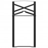 Noga stołu piwnego 2 pcs Czarny 39 x 3 x 75 cm