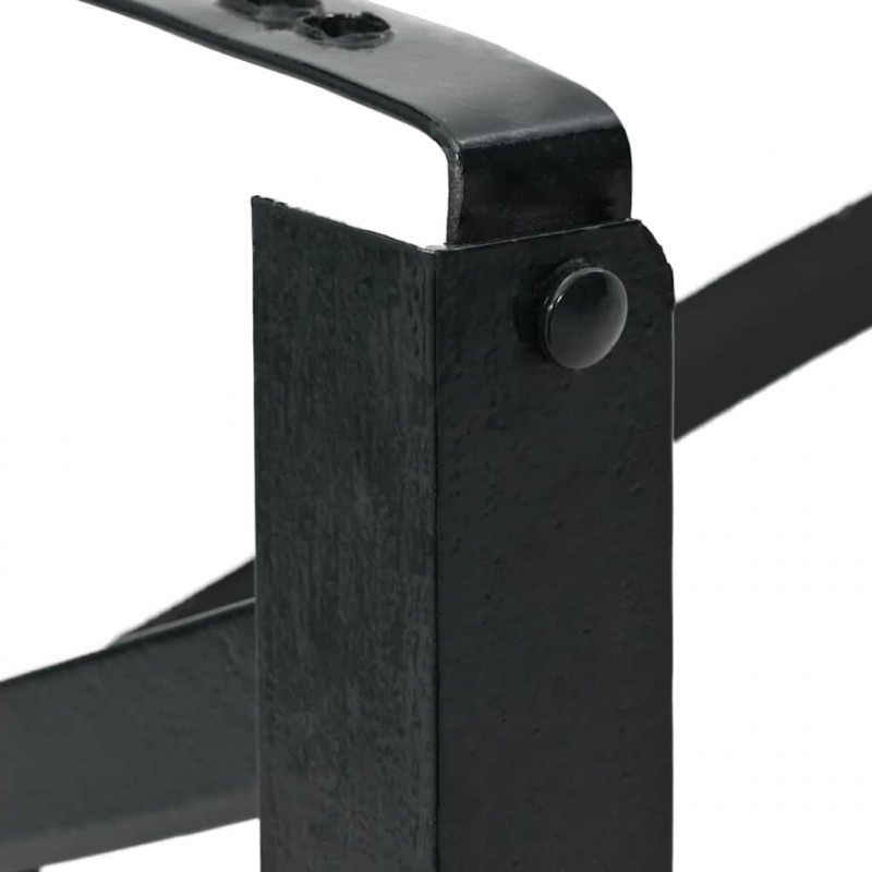 Noga stołu piwnego 2 pcs Czarny 39 x 3 x 75 cm