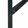 Noga stołu piwnego 2 pcs Czarny 39 x 3 x 75 cm