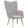fotel Jasnoszary 62 x 67 x 95,5 cm Tkanina sherpa