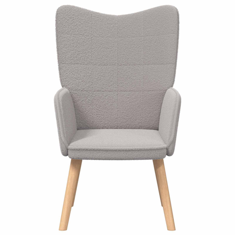 fotel Jasnoszary 62 x 67 x 95,5 cm Tkanina sherpa
