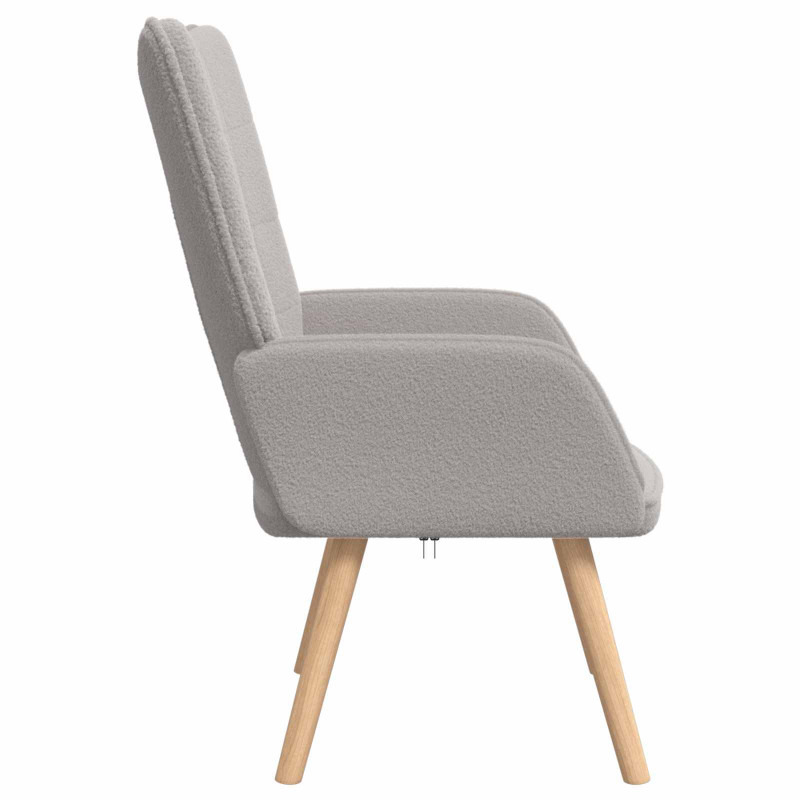 fotel Jasnoszary 62 x 67 x 95,5 cm Tkanina sherpa
