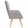 fotel Jasnoszary 62 x 67 x 95,5 cm Tkanina sherpa