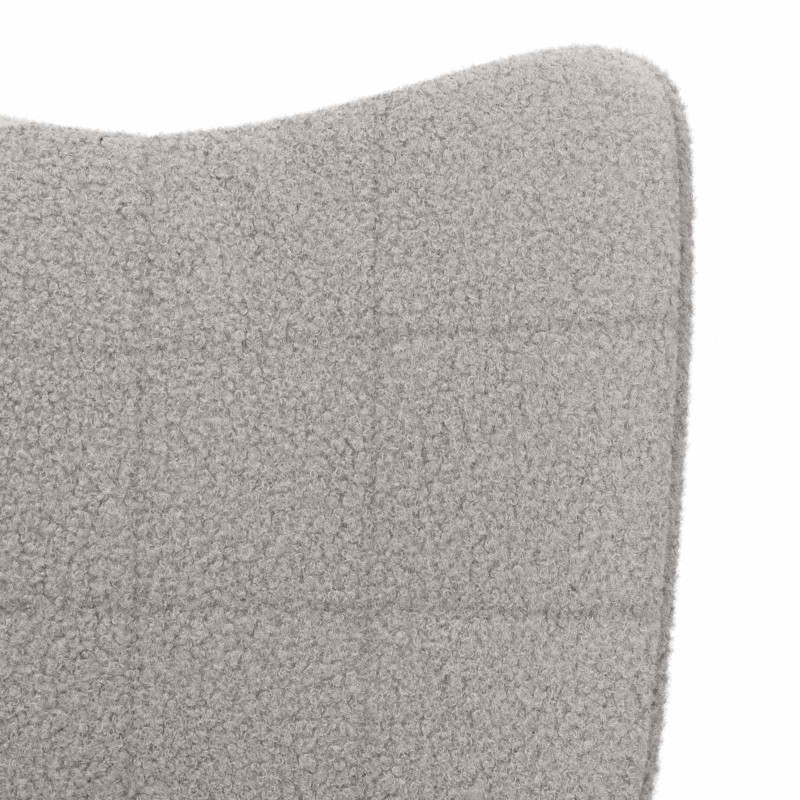 fotel Jasnoszary 62 x 67 x 95,5 cm Tkanina sherpa