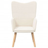 fotel Kremowy 62 x 67 x 95,5 cm Tkanina sherpa