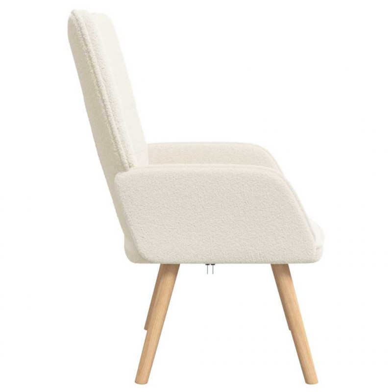 fotel Kremowy 62 x 67 x 95,5 cm Tkanina sherpa