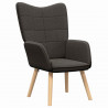 fotel Ciemnoszary 62 x 67 x 95,5 cm Tkanina sherpa