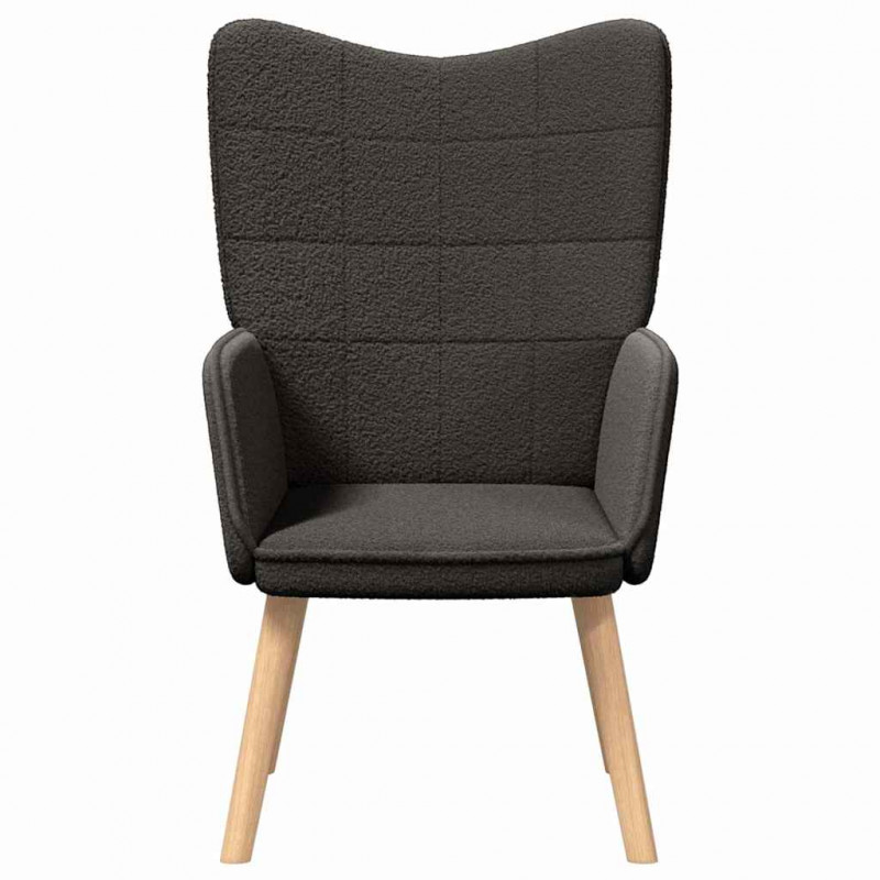 fotel Ciemnoszary 62 x 67 x 95,5 cm Tkanina sherpa