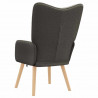 fotel Ciemnoszary 62 x 67 x 95,5 cm Tkanina sherpa