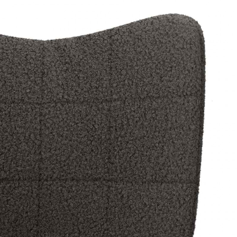 fotel Ciemnoszary 62 x 67 x 95,5 cm Tkanina sherpa