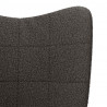 fotel Ciemnoszary 62 x 67 x 95,5 cm Tkanina sherpa