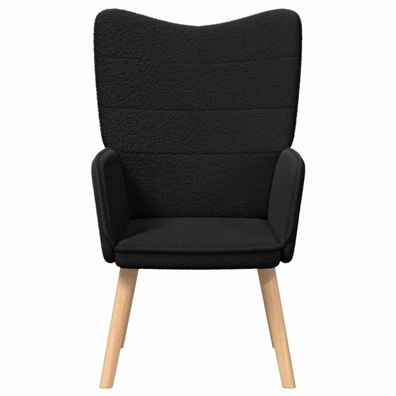 fotel Czarny 62 x 67 x 95,5 cm Tkanina sherpa