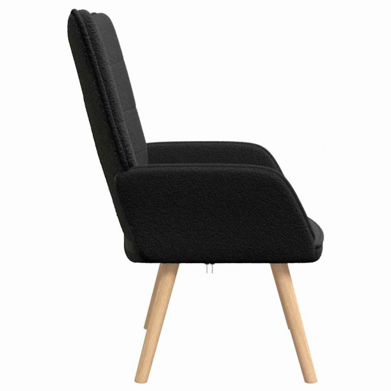 fotel Czarny 62 x 67 x 95,5 cm Tkanina sherpa