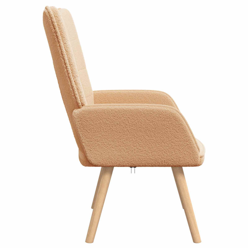 fotel Beżowy 62 x 67 x 95,5 cm Tkanina sherpa