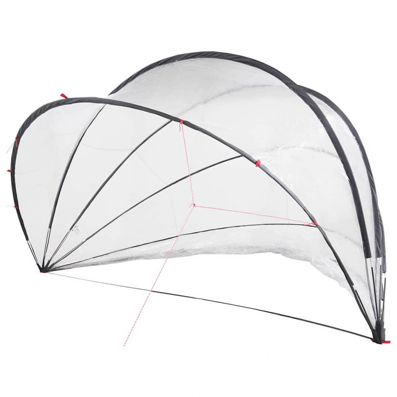 Kopuła basenowa przezroczysty 500 x 500 x 236 cm PVC