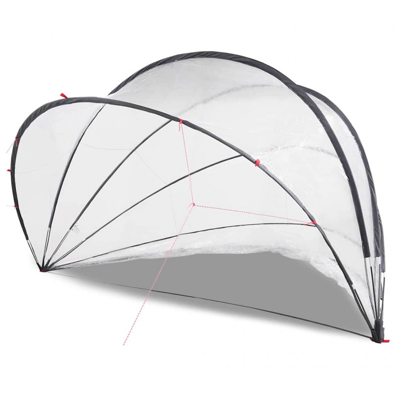Kopuła basenowa przezroczysty 500 x 500 x 236 cm PVC