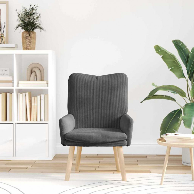 fotel Ciemnoszary 63 x 67 x 94 cm tkanina