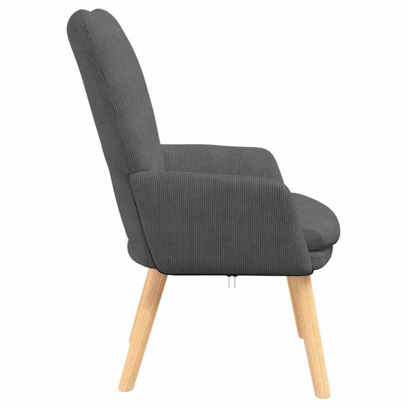 fotel Ciemnoszary 63 x 67 x 94 cm tkanina