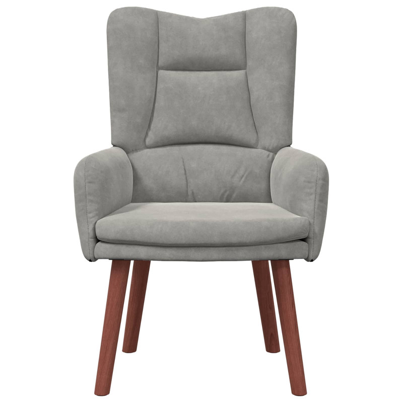 fotel Jasnoszary 63 x 67 x 94 cm Aksamit