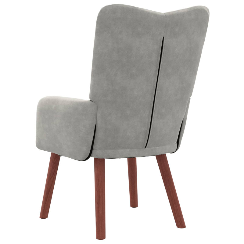 fotel Jasnoszary 63 x 67 x 94 cm Aksamit