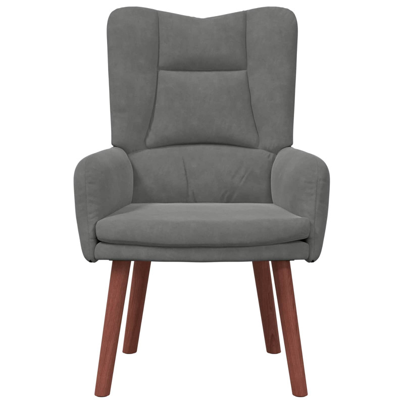 fotel Ciemnoszary 63 x 67 x 94 cm Aksamit