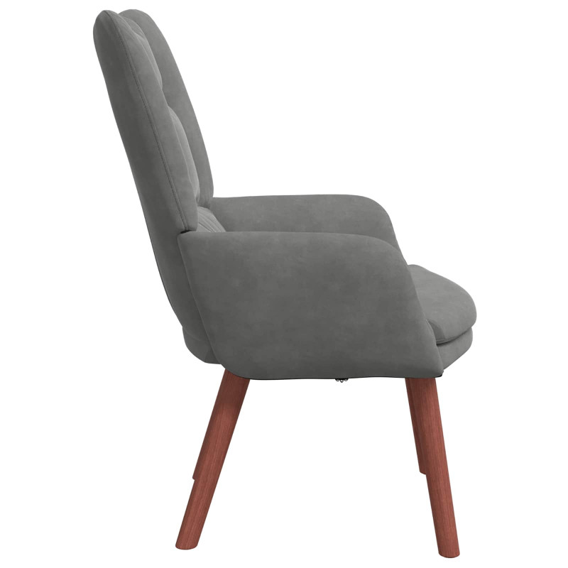 fotel Ciemnoszary 63 x 67 x 94 cm Aksamit