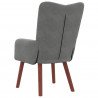 fotel Ciemnoszary 63 x 67 x 94 cm Aksamit