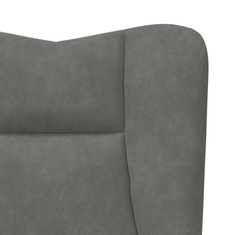 fotel Ciemnoszary 63 x 67 x 94 cm Aksamit