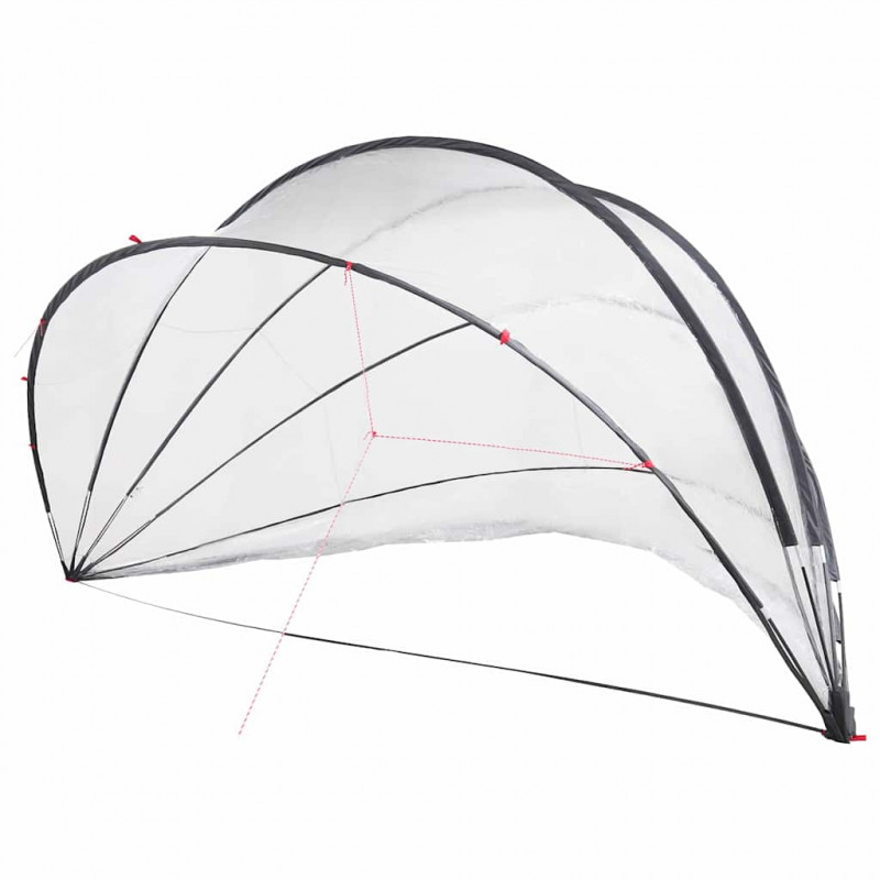 Kopuła basenowa przezroczysty 546 x 516 x 250 cm PVC