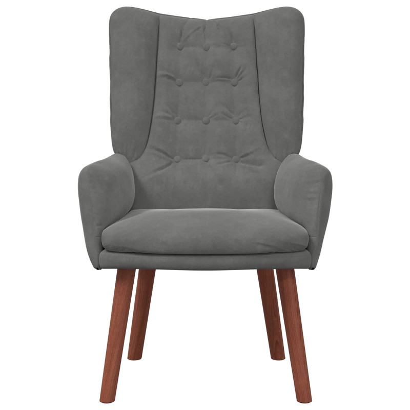 fotel Ciemnoszary 63 x 67 x 94 cm Aksamit