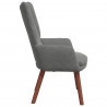 fotel Ciemnoszary 63 x 67 x 94 cm Aksamit