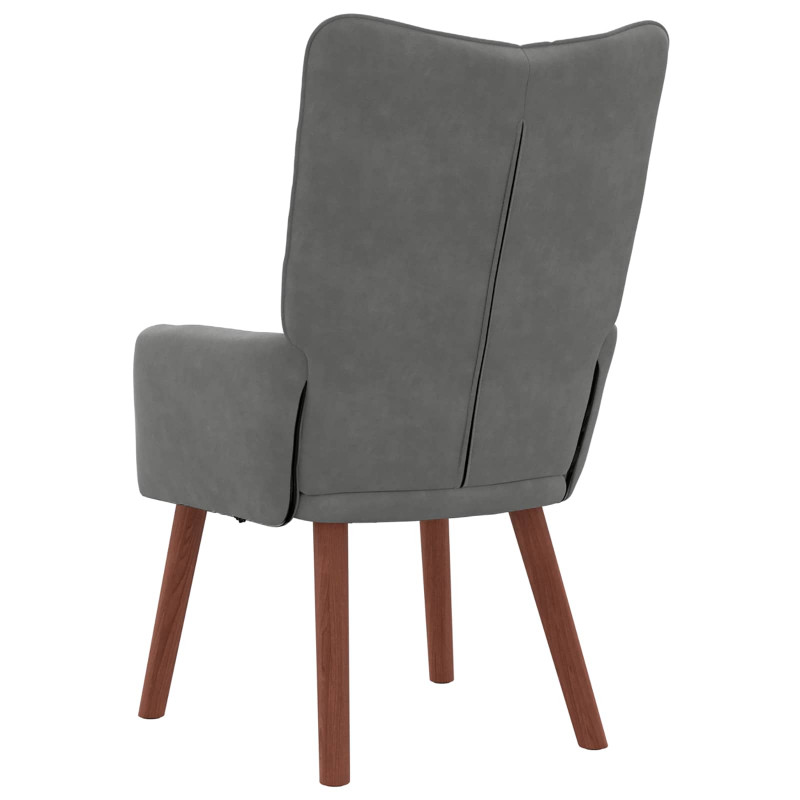fotel Ciemnoszary 63 x 67 x 94 cm Aksamit
