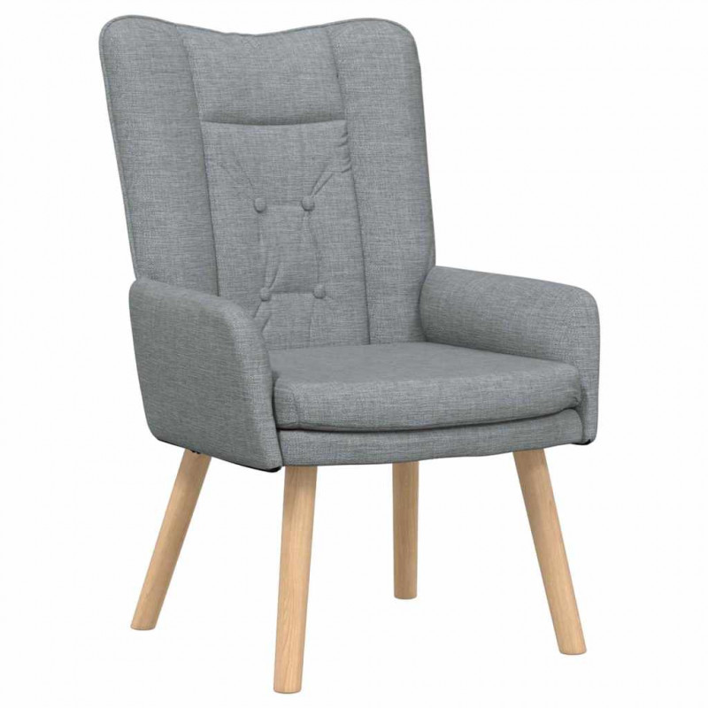 fotel Jasnoszary 63 x 67 x 94 cm Tkanina i sklejka