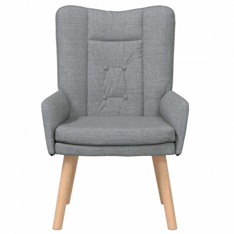 fotel Jasnoszary 63 x 67 x 94 cm Tkanina i sklejka