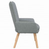 fotel Jasnoszary 63 x 67 x 94 cm Tkanina i sklejka