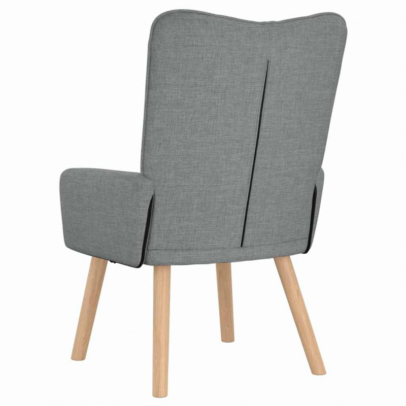 fotel Jasnoszary 63 x 67 x 94 cm Tkanina i sklejka