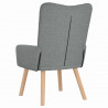 fotel Jasnoszary 63 x 67 x 94 cm Tkanina i sklejka