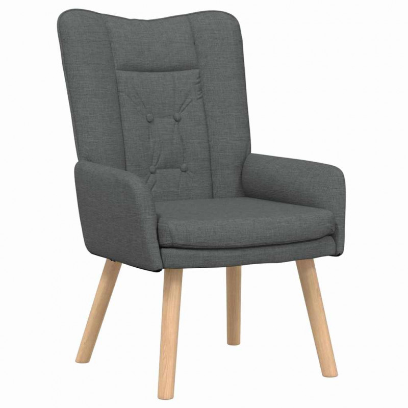 fotel Ciemnoszary 63 x 67 x 94 cm Tkanina i sklejka