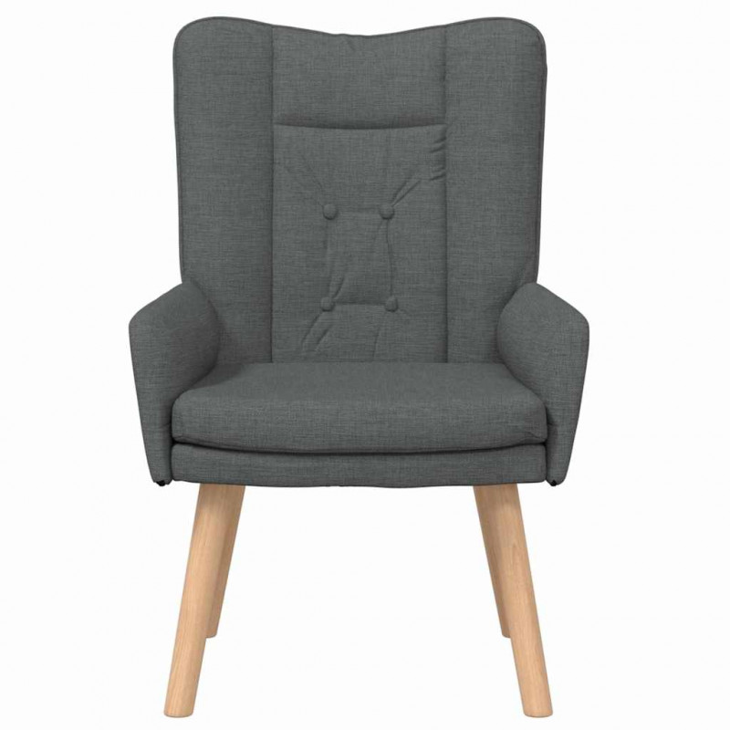 fotel Ciemnoszary 63 x 67 x 94 cm Tkanina i sklejka