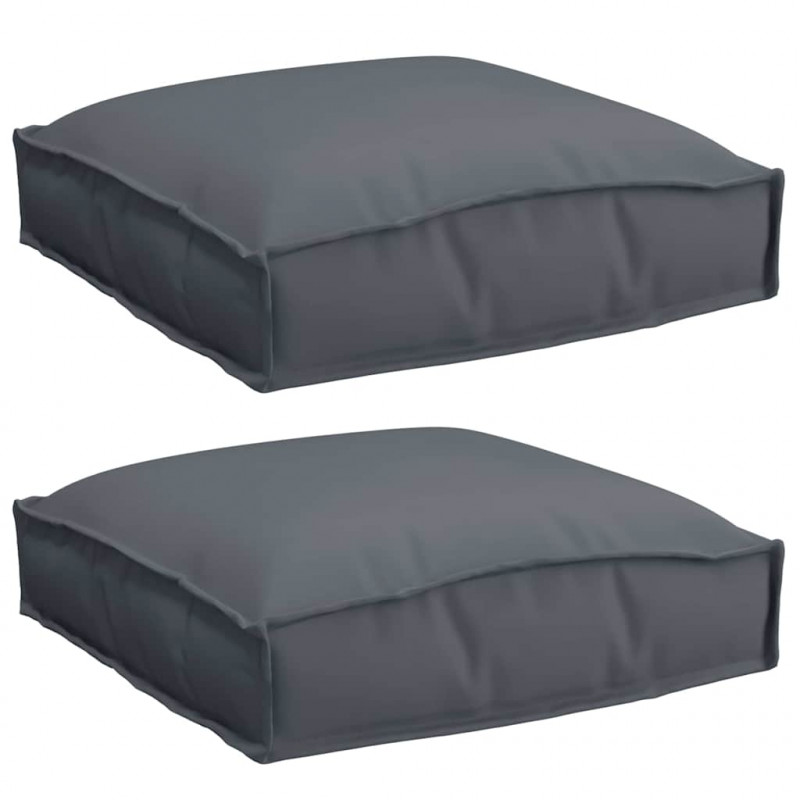 Poduszka 2 pcs Antracyt 40 x 40 x 8 cm Materiał Oxford