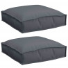 Poduszka 2 pcs Antracyt 40 x 40 x 8 cm Materiał Oxford