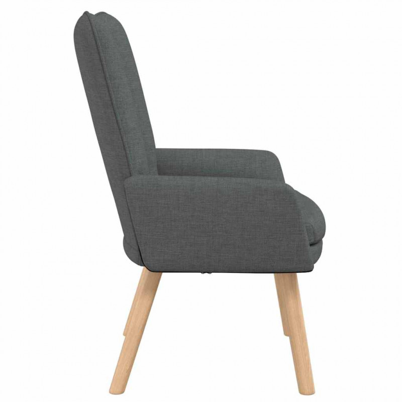 fotel Ciemnoszary 63 x 67 x 94 cm Tkanina i sklejka