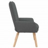 fotel Ciemnoszary 63 x 67 x 94 cm Tkanina i sklejka