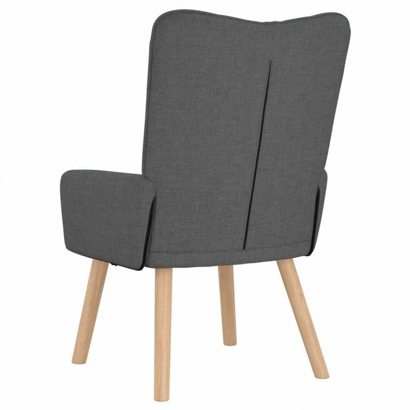 fotel Ciemnoszary 63 x 67 x 94 cm Tkanina i sklejka