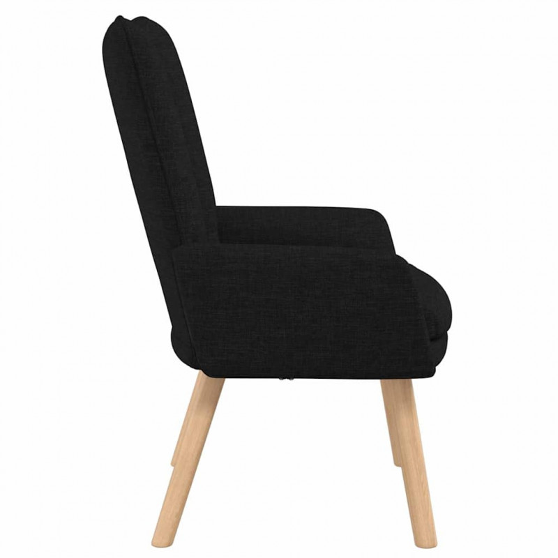 fotel Czarny 63 x 67 x 94 cm Tkanina i sklejka