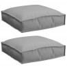 Poduszka 2 pcs Szary 40 x 40 x 8 cm Materiał Oxford