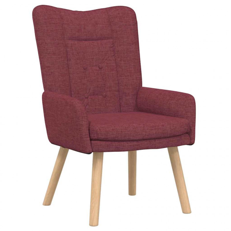 fotel Czerwone wino 63 x 67 x 94 cm Tkanina i sklejka