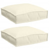Poduszka 2 pcs Kremowy 40 x 40 x 8 cm Materiał Oxford